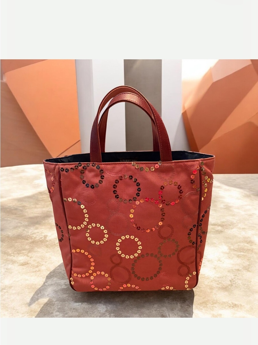 MZ Wallace Quilted Sequin Circle Tote Bag